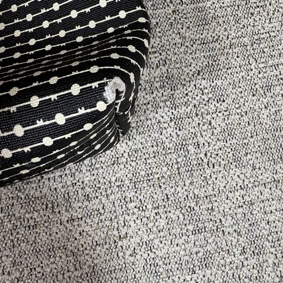 Fossil Crossbody Adjustable Strap Black Medium White Multi Top Zip - Picture 4 of 10